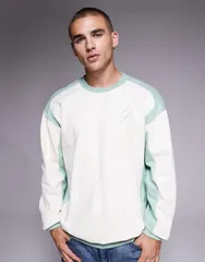 リキュールアンドポーカー メンズ アウター パーカー・スウェット スウェット シャツ ロゴ Liquor N Poker 400gsm sweatshirt with gothic script logo WHITE ホワイト