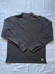 carhartt長袖モックネックカットソーロンT サイズ:XL カラー:グレー　H-15