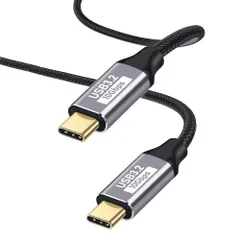 USB C ケーブル Type-C 充電 【PD対応 100W急速充電/ USB 3.2 標準 10Gbpsデータ転送】 USB-C to USB-C 超高速充電 4K/60Hz映像出力 超高耐久 ナイロン編み タイプC対応 (3m)