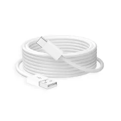 USB Type C ケーブル 1.5m【1本セット】 LpoieJun タイプC (USB A to USB C)ケーブル 3A出力で超急速充電 USB2.0準拠品 高耐久TPE素材 スマートフォン/タブレット/ゲーム機のタイプｃ機種に対応(ホワイト)
