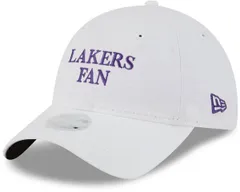 ニューエラ レディース アクセサリー 帽子 New Era Womens Los Angeles Lakers Whiteam Fan 9Twenty Adjustable Hat ホワイト