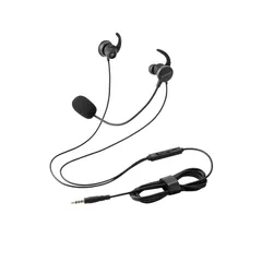【新品】 エレコム 有線ヘッドセット 3.5mm 4極ミニプラグ マイク付き インナーイヤー カナル型 両耳 変換ケーブル付 (4極 - 3極) ブラック ECHS-EP21STBK