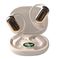 【新品】 【2025改良型】SLuB イヤホン Bluetooth5.4 完全ワイヤレスイヤホン オープンイヤー型 空気伝導イヤホン 耳掛けヘッドセット Hi-Fi音質 音漏れを抑え LEDディスプレイ 片耳/両耳 防水防滴 マイク内蔵 自動ペアリング 小 1