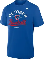 ファナティクス メンズ トップス Tシャツ Fanatics MLB Team Apparel Mens Chicago Cubs October Baseball 2025 Postseason Participant Lockeroom TShirt