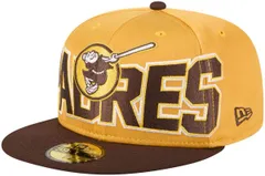 ニューエラ レディース アクセサリー 帽子 サテン New Eradult San Diego Padres Yellow Satin 59Fifty Fitted Hat イエロー