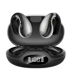 【新品】 EEXXYZ イヤーカフ イヤホン 【2026年NEW 10時間連続再生 / AI翻訳機能】 ワイヤレスイヤホン Bluetooth 5.4 耳を塞がない オープンイヤー 空間オーディオ 快適な装着感 マイク付き 自動ペアリング 通勤 通学 WEB会