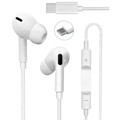 【新品】 イヤホン 有線 タイプc 有線イヤホン Type-C ノイズ低減機能付き 絡み防止 音量調節 iPhone17対応 遅延なし マイク付き ワンタッチ操作 usb c 高感度マイク 人間工学 快適な装着感 TPE素材 耐久性 IPX4 相当の防水性能 