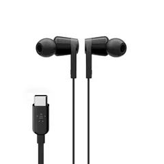 【新品】 Belkin イヤホン USB-C コネクタ マイク付き Android スマホ各種対応 ブラック Rockstar G3H0002btBLK 1