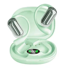 【新品】 【2025改良型】SLuB イヤホン Bluetooth5.4 完全ワイヤレスイヤホン オープンイヤー型 空気伝導イヤホン 耳掛けヘッドセット Hi-Fi音質 音漏れを抑え LEDディスプレイ 片耳/両耳 防水防滴 マイク内蔵 自動ペアリング 小 1