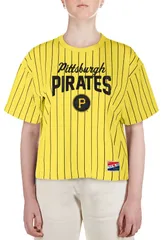 ニューエラ レディース トップス Tシャツ New Era Womens Pittsburgh Pirates Yellow Throwback TShirt イエロー