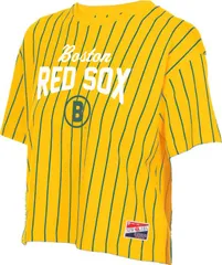 ニューエラ レディース トップス Tシャツ New Era Womens Boston Red Sox 2025 City Connect Dark Green Throwback TShirt レッド