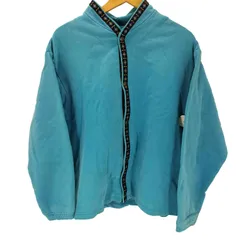 ユーズドフルギ USED古着 alf USA製 ネイティブ柄 ライン スナップボタン ノーカラー スウェット ジャケット メンズ import：M 