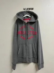 ホリスター グレー フードジップアップ