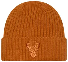 ニューエラ レディース アクセサリー 帽子 ニット New Eradult Milwaukee Bucks Brown Color Packnit Beanie ブラウン