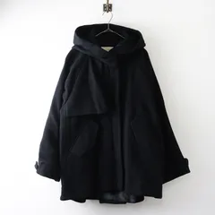 大きいサイズ アズノゥアズオオラカ AS KNOW AS olaca ウールメルトン フードコート 19 ブラック┃黒 上着【2400014738933】