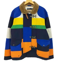 ポロバイラルフローレン Polo by RALPH LAUREN Patchwork Canvas Jacket マルチカラー 襟コーデュロイ ファイヤーマンジャケット メンズ import：L 