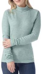 スマートウール レディース アウター ニット・セータートルネック リブ Smartwool Womens Thermal Merino Turtleneck Ribbed Sweater Arctic Green Heather ヘザー