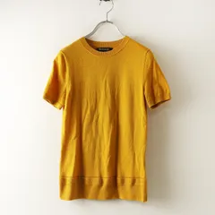美品 ブルックスブラザーズ Brooks Brothers ウールクルーネックニット XS＼マスタード 半袖 セーター【2400014806830】