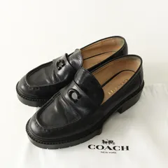 コーチ COACH  CB990 リア ローファー 24cm｜ブラック シューズ 本革 ボリュームソール 厚底 【2400014782813】