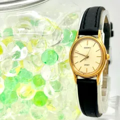 【美品/新品電池】SEIKO セイコー SPIRIT スピリット レディース 腕時計 ゴールド オーバル 4N21-5200 000325 新品ベルト