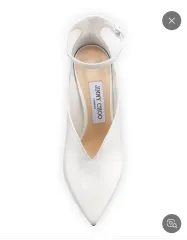 ジミーチュウ 白 アンクル ストラップ パンプス 36.5