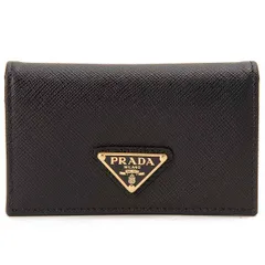 PRADA プラダ 名刺入れ カードケース ブラック 1MC122 QHH F0002 サフィアーノ メンズ レディース