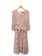 エムズグレイシー 411303 ワンピース 40 ピンク シフォン フリル ITL3EYK7QRTC