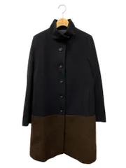 アイシービー 327042 11 ブラック スタンドカラー カシミヤ混 ウールコート ITXC7O9QVS1K