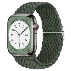 コンパチブル Apple Watch バンド ブレイデッドソロループ ベルト 無段階に調整な緩み防止バックル デザイン ファッションで快適な伸縮性で通気性の良いストラップ アップルウォッチシリーズ SE 10 9 8 7 6 5 4に対応 (42mm 41mm