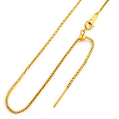 [2PIECES] sc0026-vene-gd70 [ブランド名 316L ステンレス スライドチェーン 無段階 (イエローゴールド)(70cm)-ベネチアン