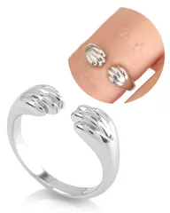 [ケーエルユー] 猫 指輪 肉球 跡が残る フリーサイズ リング 調節可能 ファッションリング 人気