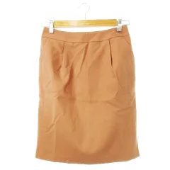 スピック＆スパン ノーブル Spick&Span Noble スカート タイト ミニ ウール ストレッチ タック 起毛 36 テラコッタ /CK19