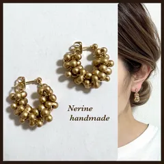 アンティーク　ゴールド　　ハンドメイド　ピアス　イヤリング