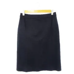 グリーンレーベルリラクシング ユナイテッドアローズ green label relaxing スカート タイト ひざ丈 麻混 リネン混 ストレッチ シャリ感 通勤 ビジネス 38 紺 ネイビー /CK20