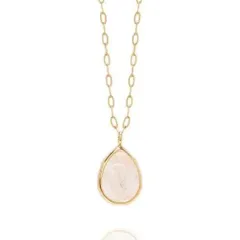 K10YG ピーチモルガナイトネックレス/JewelryDrop【現品限り】