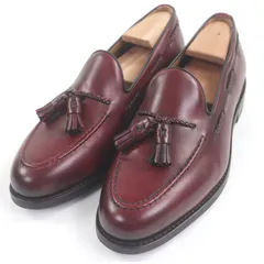 極美品□Berwick 1707 バーウィック 4340 SIDADB レザー タッセルローファー モカシン フラットシューズ バーガンディ 7 スペイン製 メンズ