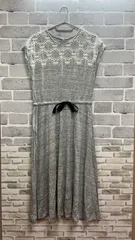 【H3-85】◇ peu pres　Fサイズ　カットソーワンピース　グレー