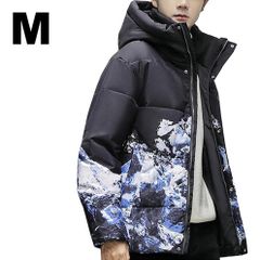 Robenr 【XL】 ダウンコート メンズ 防寒コート アウトドア フード付 
