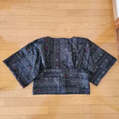 大島紬の　ブラウス　着物リメイク