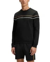 ヒューゴボス メンズ アウター パーカー・スウェット シャツ Hugo Bosstriped Sweatshirt Black ブラック