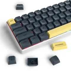 ブラック XDA プロファイル PBT キーキャップ 142 キー 染色昇華 カスタムキーキャップセット 60% 65% 75% 100% フルサイズ US&ISO レイアウト メカニカルゲーミングキーボード対応 (Gentleman)