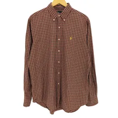 ラルフローレン RALPH LAUREN 90-00s CLASSIC FIT ポニー刺繍 ボタンダウン タータン チェックシャツ メンズ import：L 