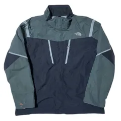 ザノースフェイス ハイベント マウンテンジャケット アウター  シェルジャケット マウンテンパーカー  ナイロンジャケット バイカラー ジップポケット ジップアップ ドローコード 2XL レディース ユニセックス メンズ 古着 長袖 CHM