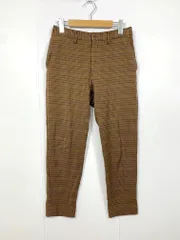 ADAM ET ROPE' アダムエロペ リラックスシルエット テーパード ウールチェック イージー パンツ sizeS/茶 ■■ メンズ