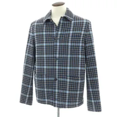 【新品】モンテドーロ Montedoro ストレッチコットンナイロン シアサッカー チェック カバーオール ネイビー系xブラウン【サイズ50】【メンズ】