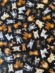 ☆USコットン☆可愛いワンコ大集合柄50cmカット