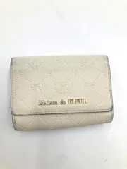 Maison de FLEUR メゾンドフルール エンボス ロゴ 二つ折り 財布 アイボリー ■■レディース