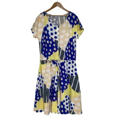 美品 Marimekko マリメッコ APILA ブラウジング ワンピース サイズM マルチカラー レディース 古着 中古 USED