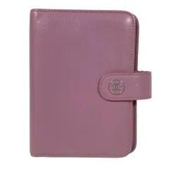 美品 CHANEL シャネル ココマークボタン アジェンダ 六穴式 手帳カバー パープル レディース 古着 中古 USED