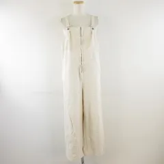 コーエン coen デニムミリタリーオーバーオール オフホワイト 白 L *A541